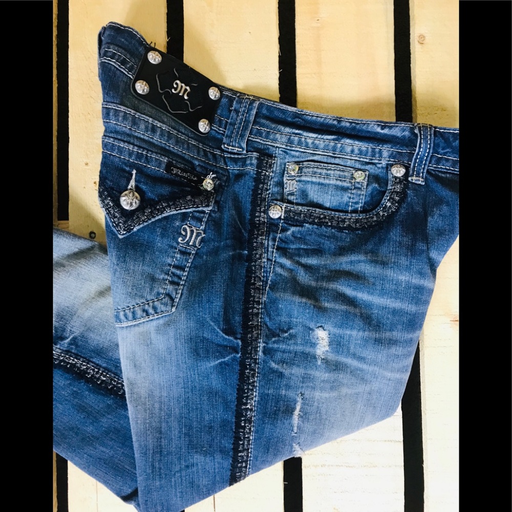 Miss Me women JB5660P3 Boyfriend Capri Jean Sz 28 - Picture 2 of 8